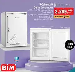 DİJİTSU 3 ÇEKMECELİ DERİN DONDURUCU